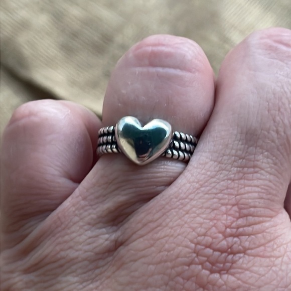 LOVE Heart Rings Vintage Handmade Weave Thai Silver adjustable ring New - Picture 13 of 16